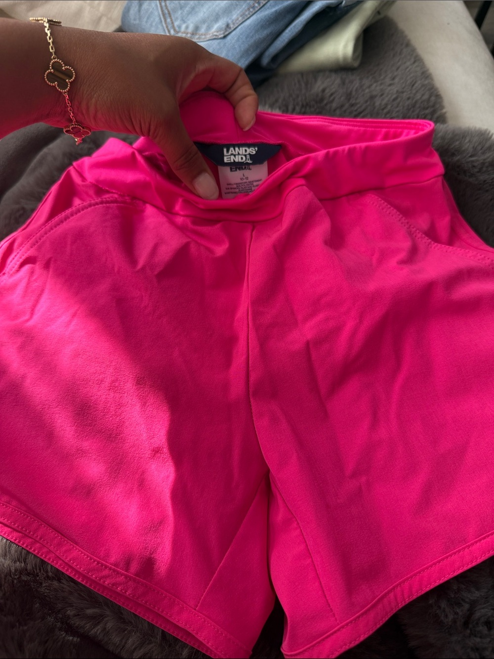 Lands' End Kids Hot Pink Active Shorts